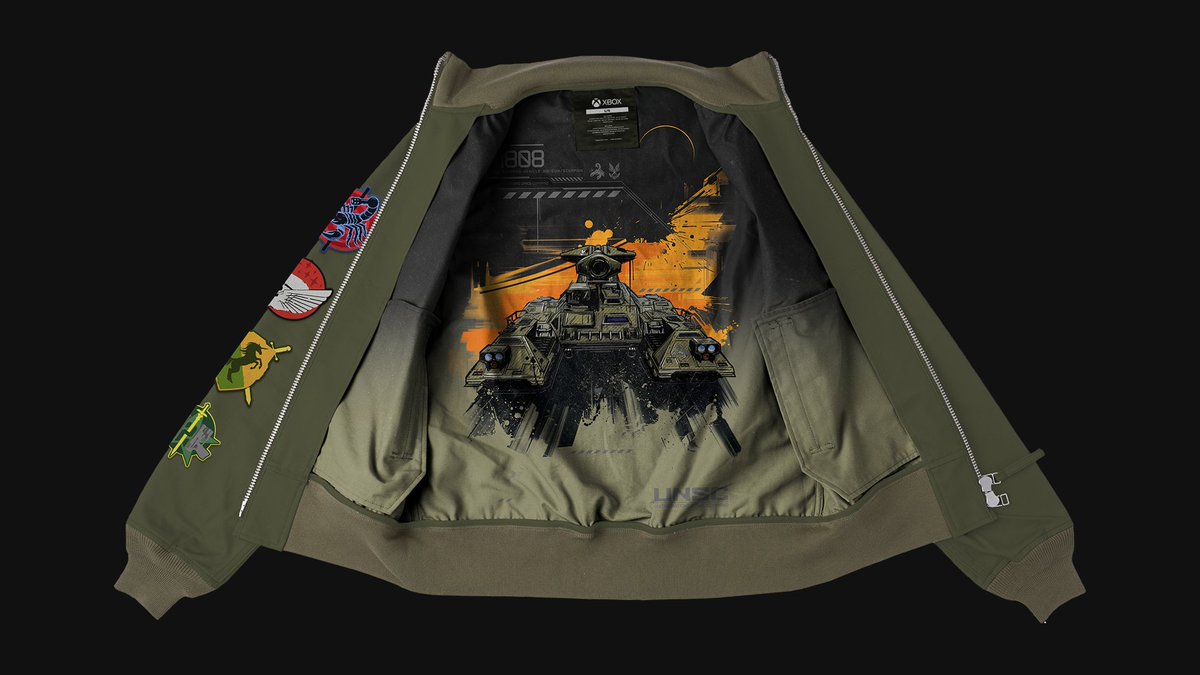 HaloGear's tweet photo. 📣 Last call to redeem your code and snag our first @Halo Gear Rewards item - the Fracture: Entrenched Tanker Jacket. Get it now while you still can!

⭐ https://t.co/HnGN6nulE2 https://t.co/UDfejIY6M2
