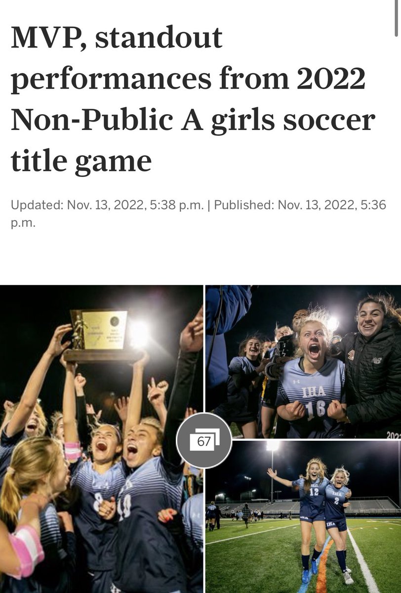 LindsayProbst3's tweet photo. Non-Public A State Champions. The best way to end an unforgettable season💙🦅 @BrandonGouldHS @NJScom https://t.co/eFABSmbkOJ