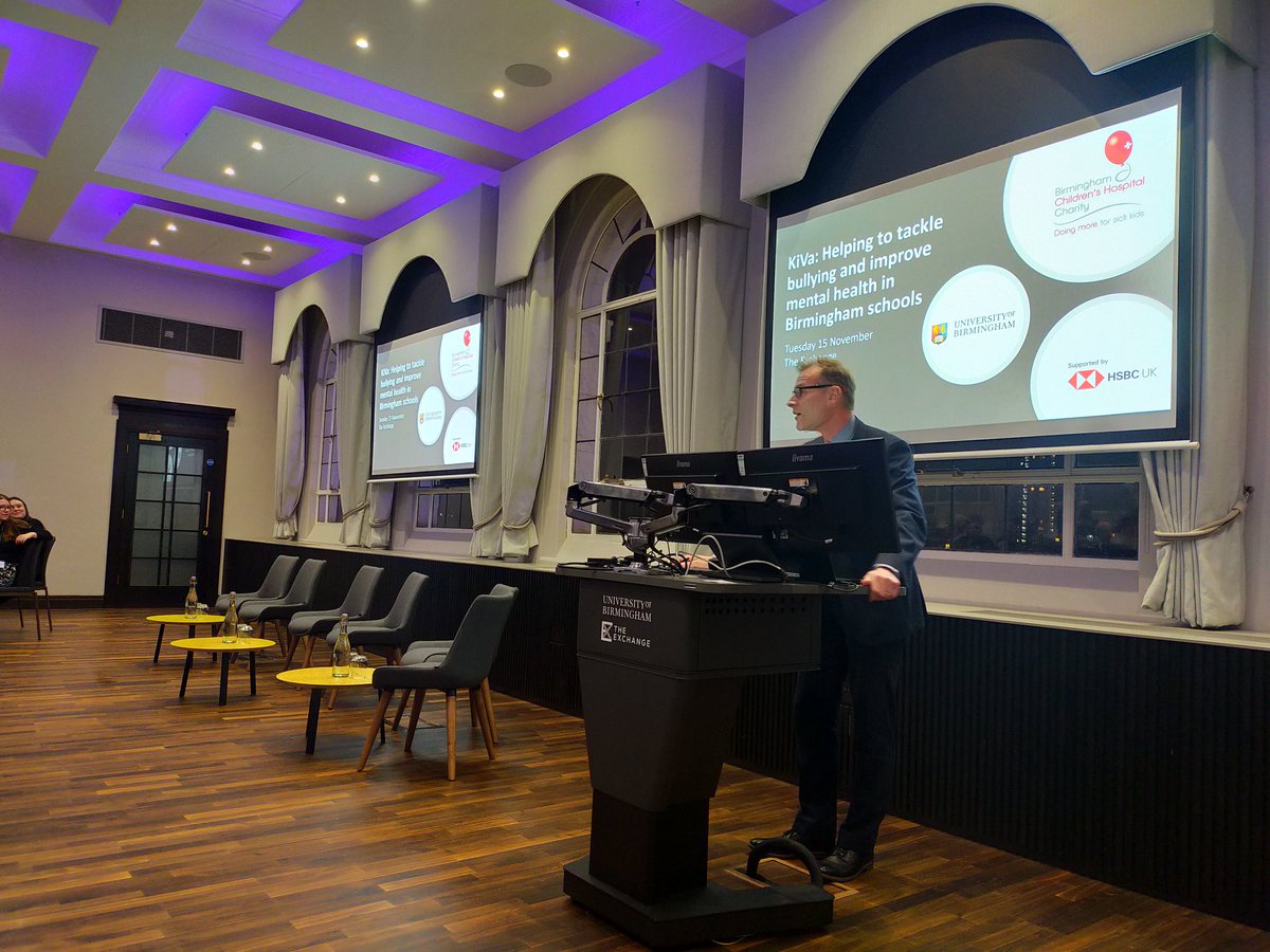 StephanieLear's tweet photo. Great start to our @unibirmingham @BWC_NHS @HSBC_UK event to celebrate our partnership to deliver the wonderful KiVa anti-bullying programme in 29 primary schools across Birmingham @matthewrbroome https://t.co/PdiNbN1zB0
