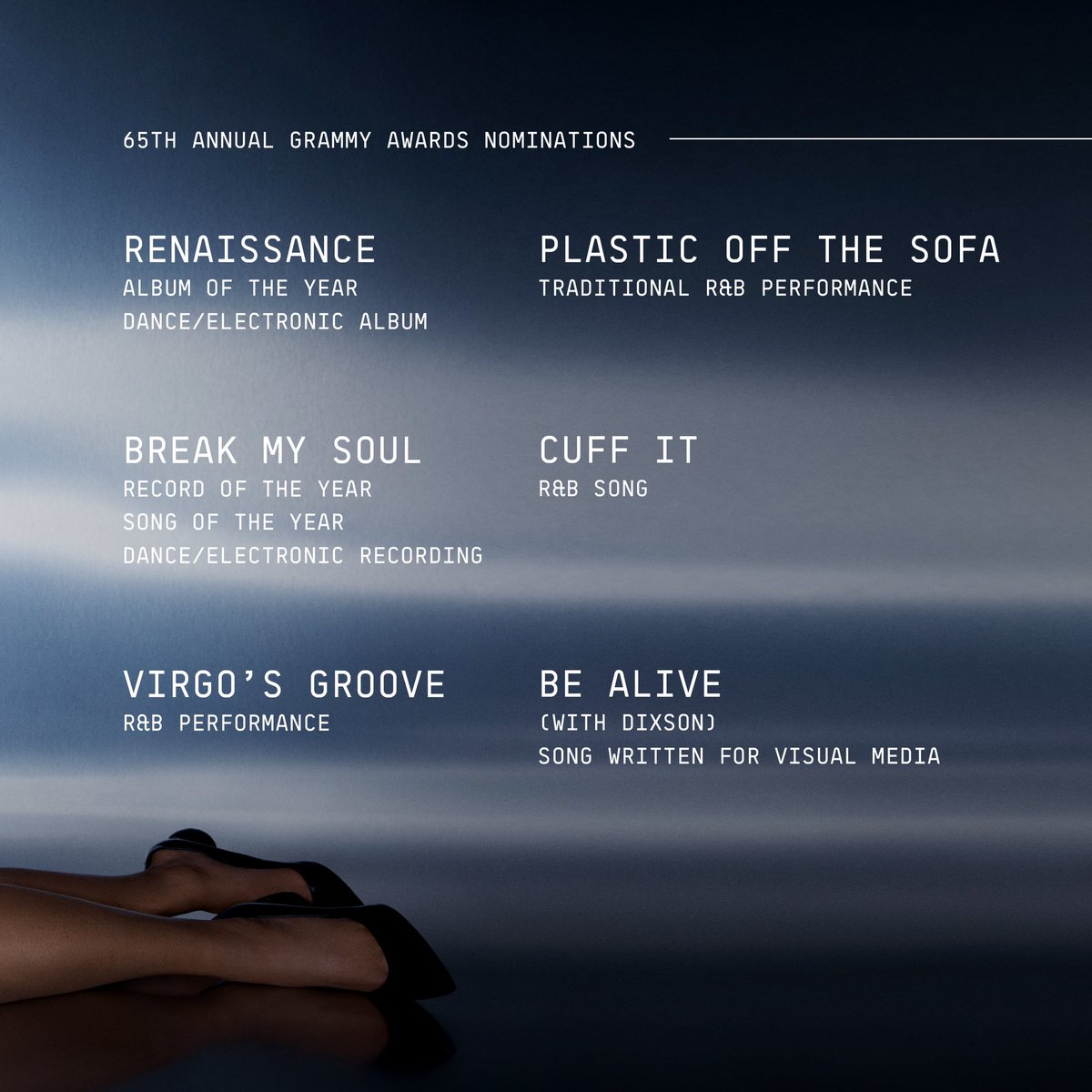 Congratulations to <a href="/Beyonce/">BEYONCÉ</a> on nine #GRAMMYs nominations!