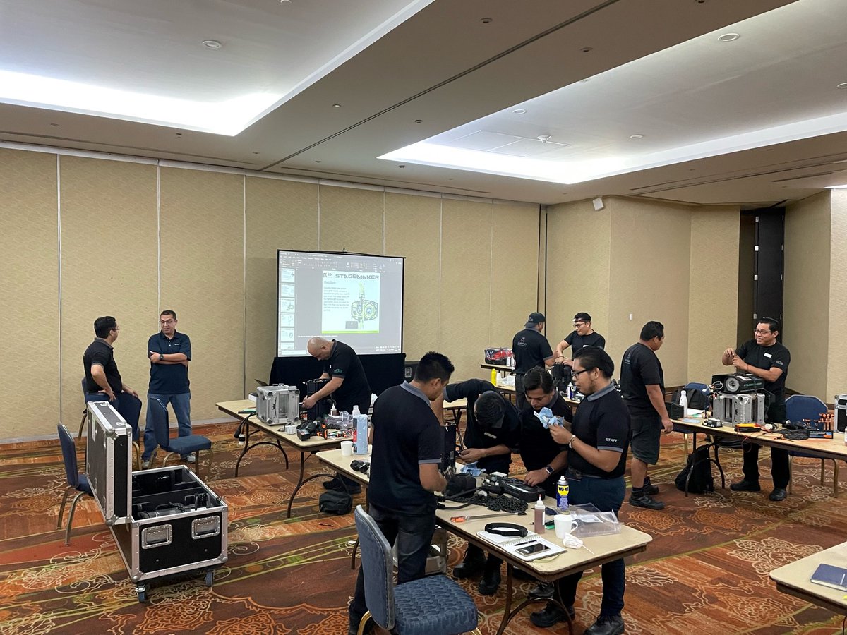Stagemaker's tweet image. Our Business Developer, Jay Cid, and Regional Sales Manager, Angel Becerra, put on a successful product training at Moon Palace Resort!