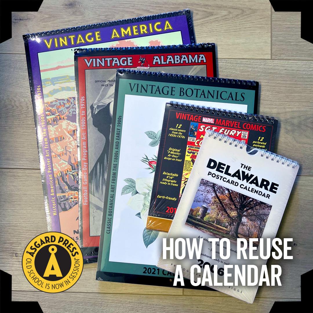 asgardpress's tweet photo. Have an old calendar you love? Reuse it another year! We tell you how in our latest blog post. https://t.co/uhZi7n7GFD https://t.co/1lDbGGAWfJ