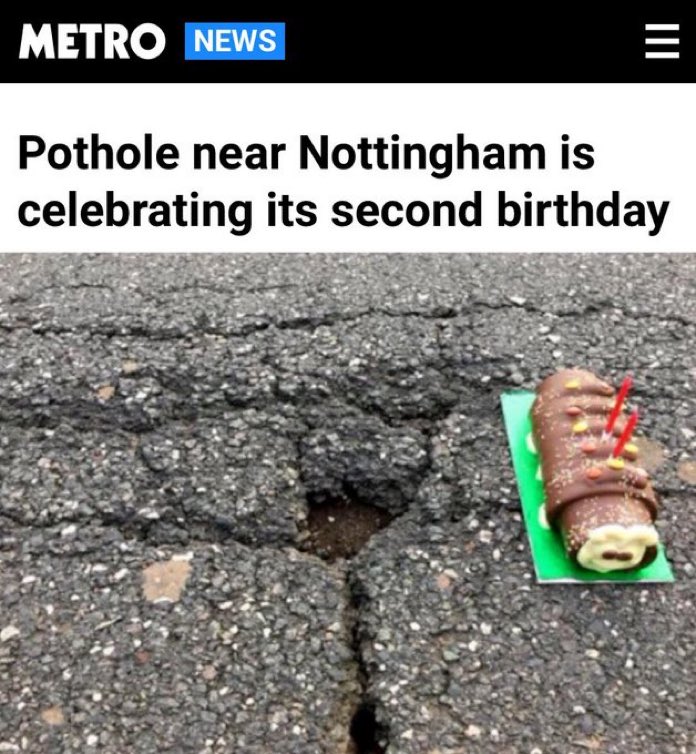 Pothole peter Jones - any comment??