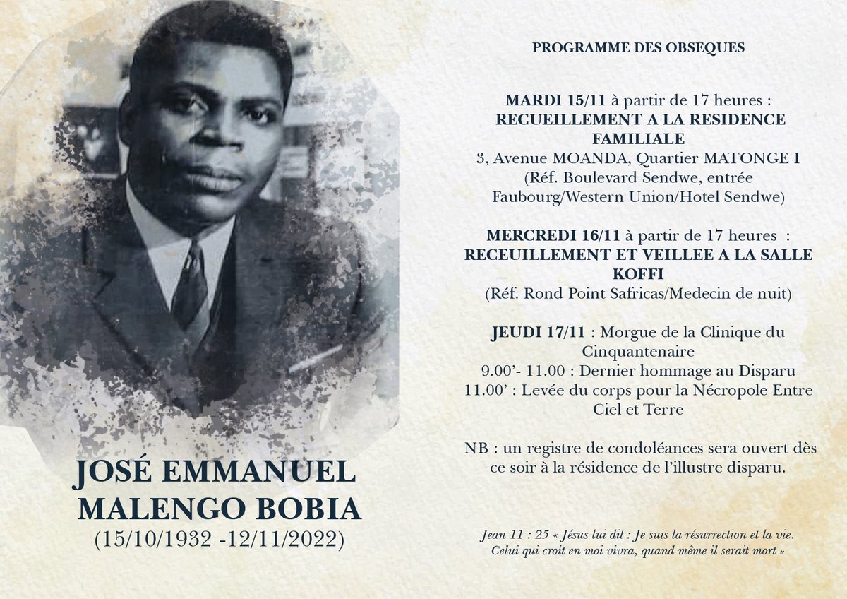 marcel_malengo's tweet photo. Il a vécu et s’en est allé dans l’éternité. J’honore y’a mémoire Papa. 🙏🏾 https://t.co/dmSIOIUAZy