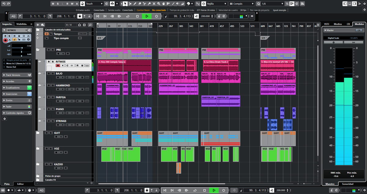 Currando duramente! 🎶💿🔥
<a href="/EstudiosRex/">Estudios Rex</a> #Cubase11Pro #NuevoDisco