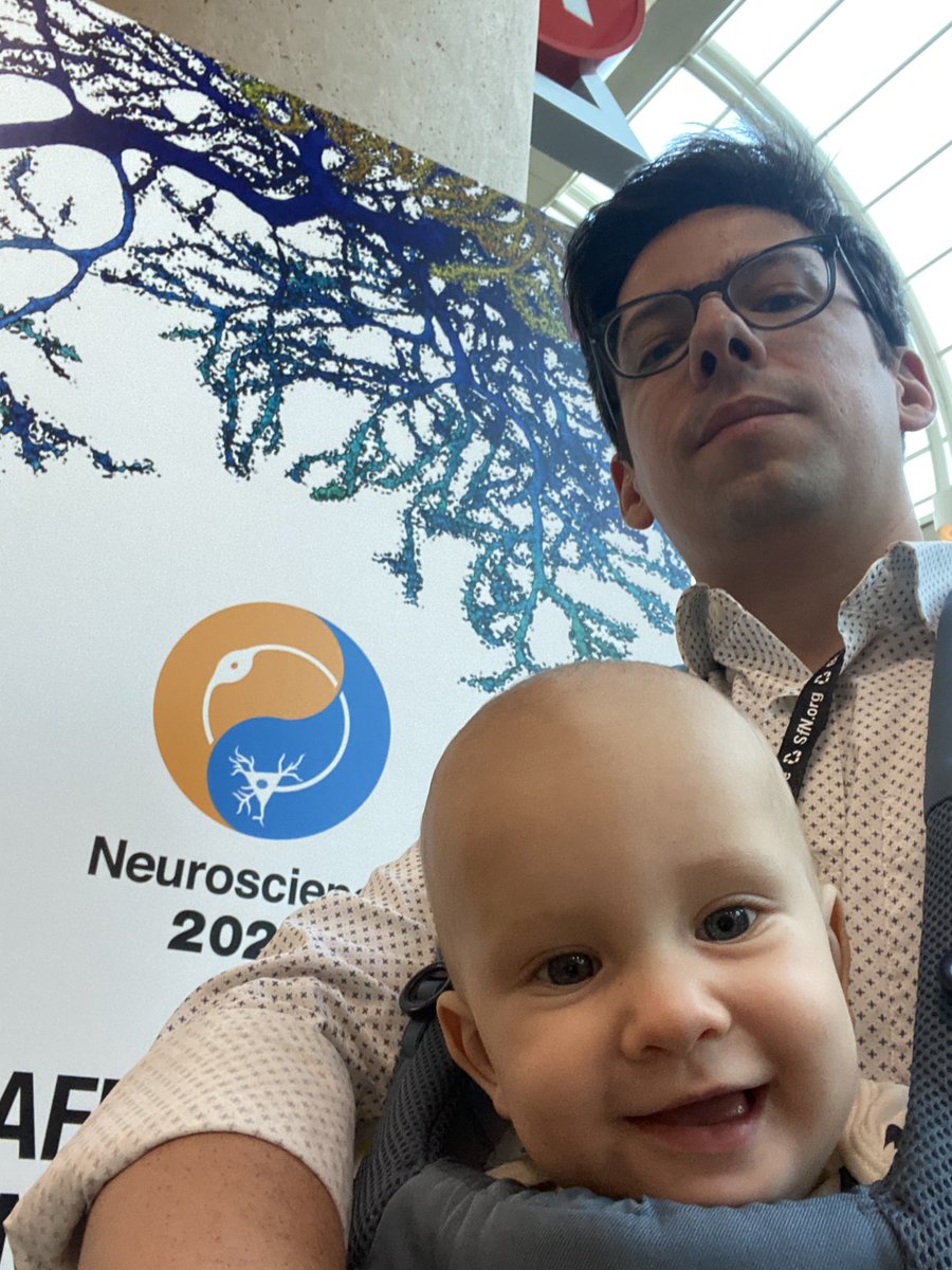 #sfn2022 has on-site child care this year so I brought a special guest to his first scientific conference.