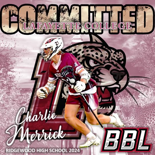 BBLelite's tweet image. Congratulations to Charlie Merrick on his commitment to @LafayetteMLAX 🐆 #GoLeopards | #BringTheRoar @MikeKinneyHS @BrandonGouldHS @RidgewoodBLAX @RHSBOYSLACROSSE @ILPreps @finneganswake53 @STromonda #BeElite