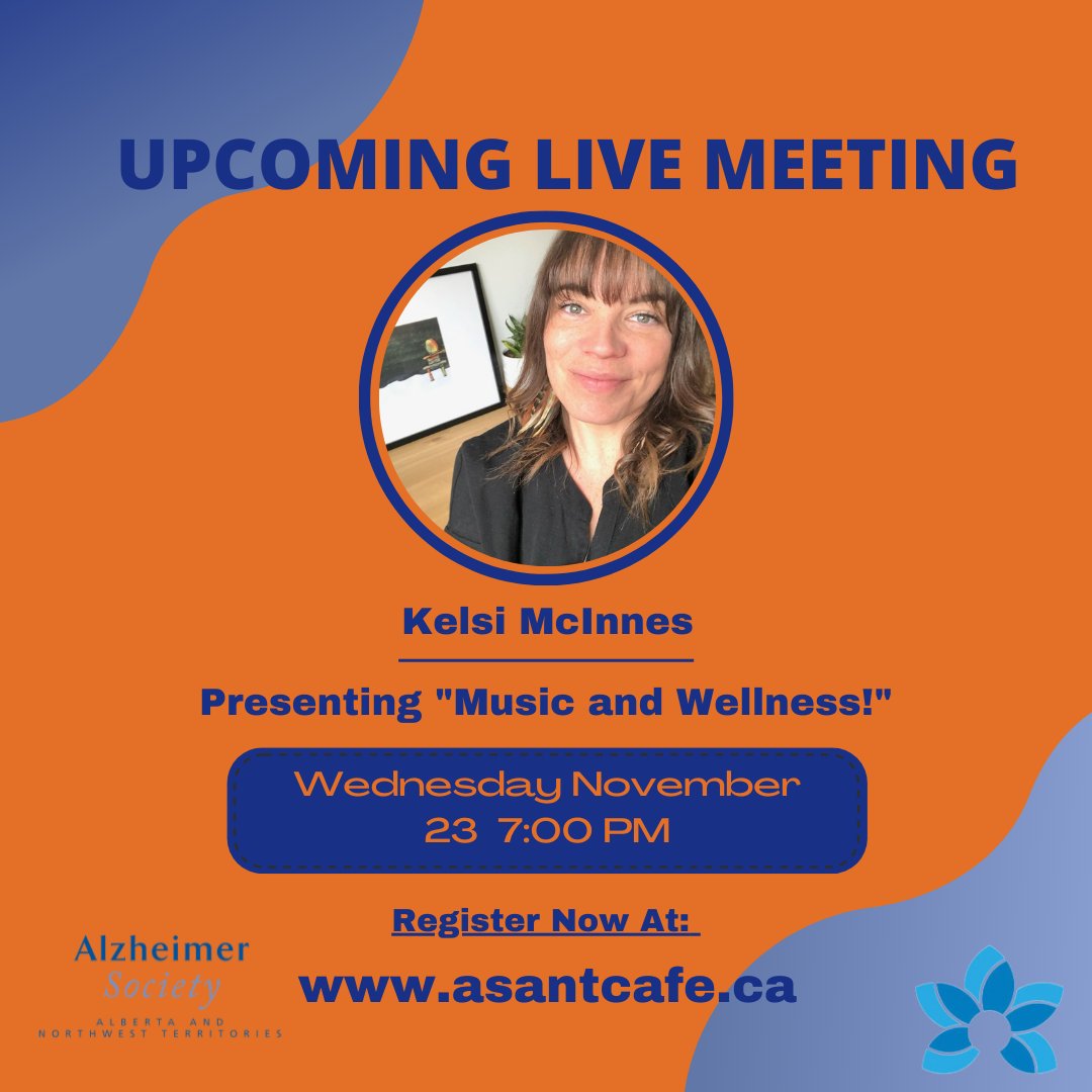 Helpfordementia's tweet photo. Join us as we welcome Kelsi McInnes on Wednesday, Nov 23rd at 7 pm for our next live meeting: Music and Wellness: how to use music effectively in caregiving and in self-care! Our webinars are free, so register for your spot today: https://t.co/lsCWgxZ8BY https://t.co/EpLPExvPTU
