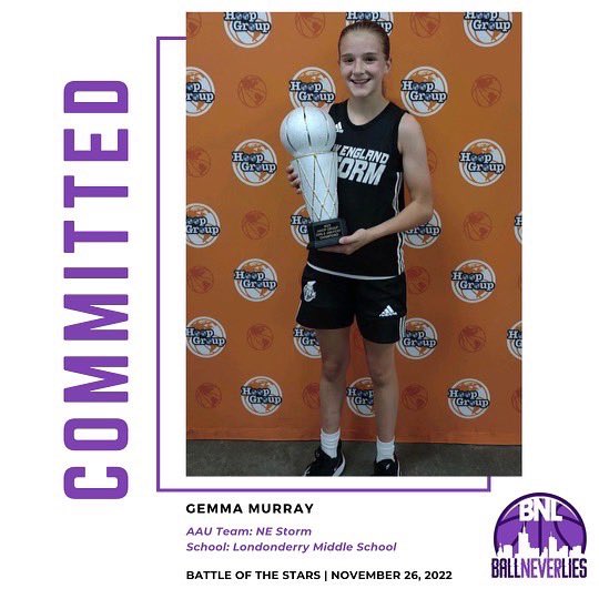 BallNeverLies_'s tweet image. Day 8 of our Middle School player announcements for the Battle Of The Stars event on November 26th. 

Middle School:

Gemma Murray (NH)
NE Storm
Londonderry Middle 

Jalah Pincince (RI)
Team Providence 
Winsor Hills Elementary 

Saige Dejesus (MA)
Arsenal
JG Whittier Middle