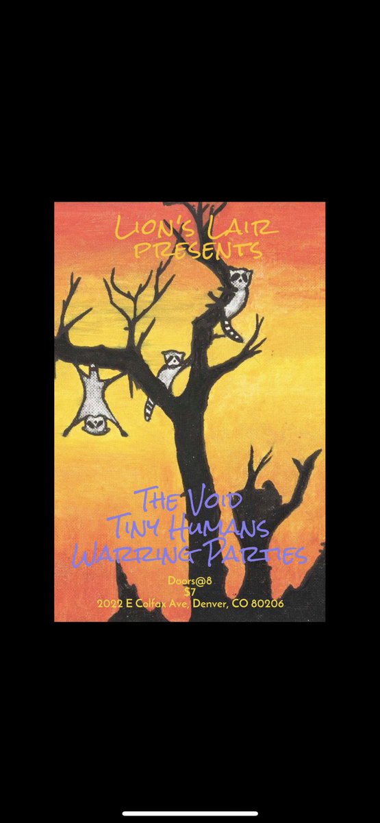 Our band has a show at Lions Lair, on Colfax Denver, Colorado. We are gonna be previewing songs from our upcoming fourth album coming out next month! This is gonna be our first show with our new bassist! Dm us for more info!