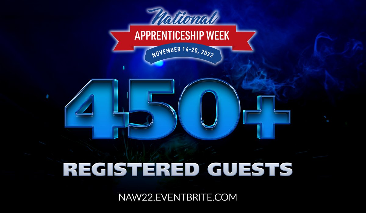 With two days left, we have over 450 registered guests for our 2022 Apprenticeship Career + Job Fair in recognition of National Apprenticeship Week!  

Join us on Thursday from 4-7pm at Sno Isle Tech Skills Center. 

RSVP: naw22.eventbrite.com

#NAW2022