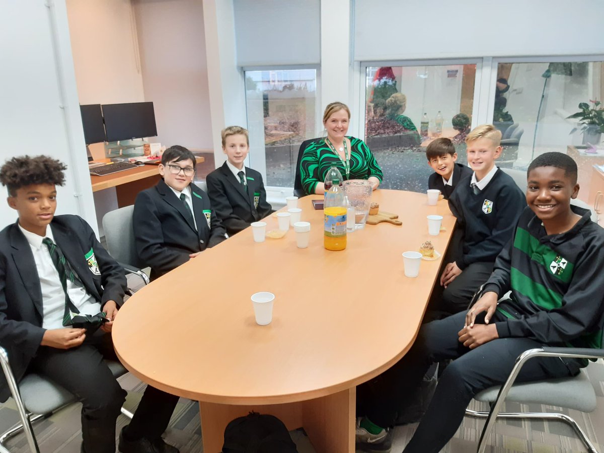 rw_school's tweet photo. Some more of our Year 7 students enjoying 'Birthday Break' with our Headteacher, Ms Lester, yesterday. Happy Birthday to all! #RWS7 #Feedback https://t.co/TVwcWjNXF6