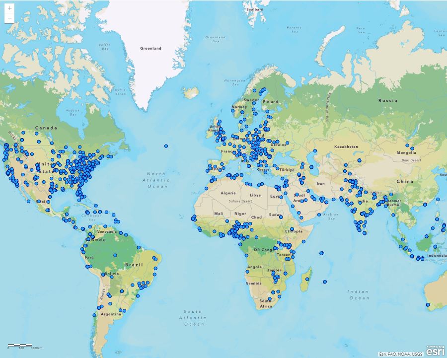 #GIS Day is observed tomorrow, November 16 2022 all around the🌍. Today is your last chance to find your nearby #events (shown in the attached map) and register for them: lnkd.in/gBebXSX
#esri #gis #Canada