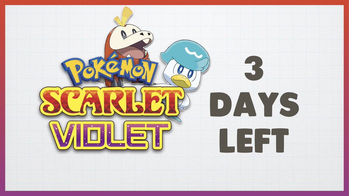 WeatherRibombee's tweet photo. 🫧 NEW COUNTDOWN 🔥

Today's episode features the two remaining starters #quaxly and #Fuecoco!

Click here to watch!
https://t.co/zovAxnyDCu https://t.co/soQUVltr8c