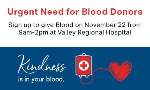 Looking to give back? There's an urgent need for blood donors, and we want your help. One donation can help save more than one life. Plus, donating has its perks! Give blood at VRH on Nov. 22 for a $10 e-gift card of your choice!
Blood Donor Sign up: redcrossblood.org/give.html/driv…