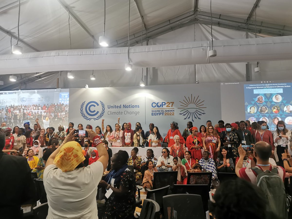 CSORG's tweet photo. Today is #IndigenousWomen's Day at the #Cop27Egypt and Indigenous feminists, women leaders and activists shared views on the role and needs of Indigenous women  amid the #ClimateChange emergency.  #ClimateJustice #climateaction  #JustTransition #COP27 #IndigenousWomenRising https://t.co/d34vKNDxXi