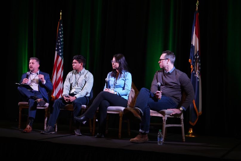 Brian Crouse from <a href="/MissouriChamber/">Missouri Chamber</a> leads a panel on Inspiring Employer Engagement. On this panel are representatives from <a href="/launchcode/">LaunchCode</a>, <a href="/evergypower/">Evergy</a>, and <a href="/Cyderes/">Cyderes</a>. #moapprentices #moworkforce #NAW2022