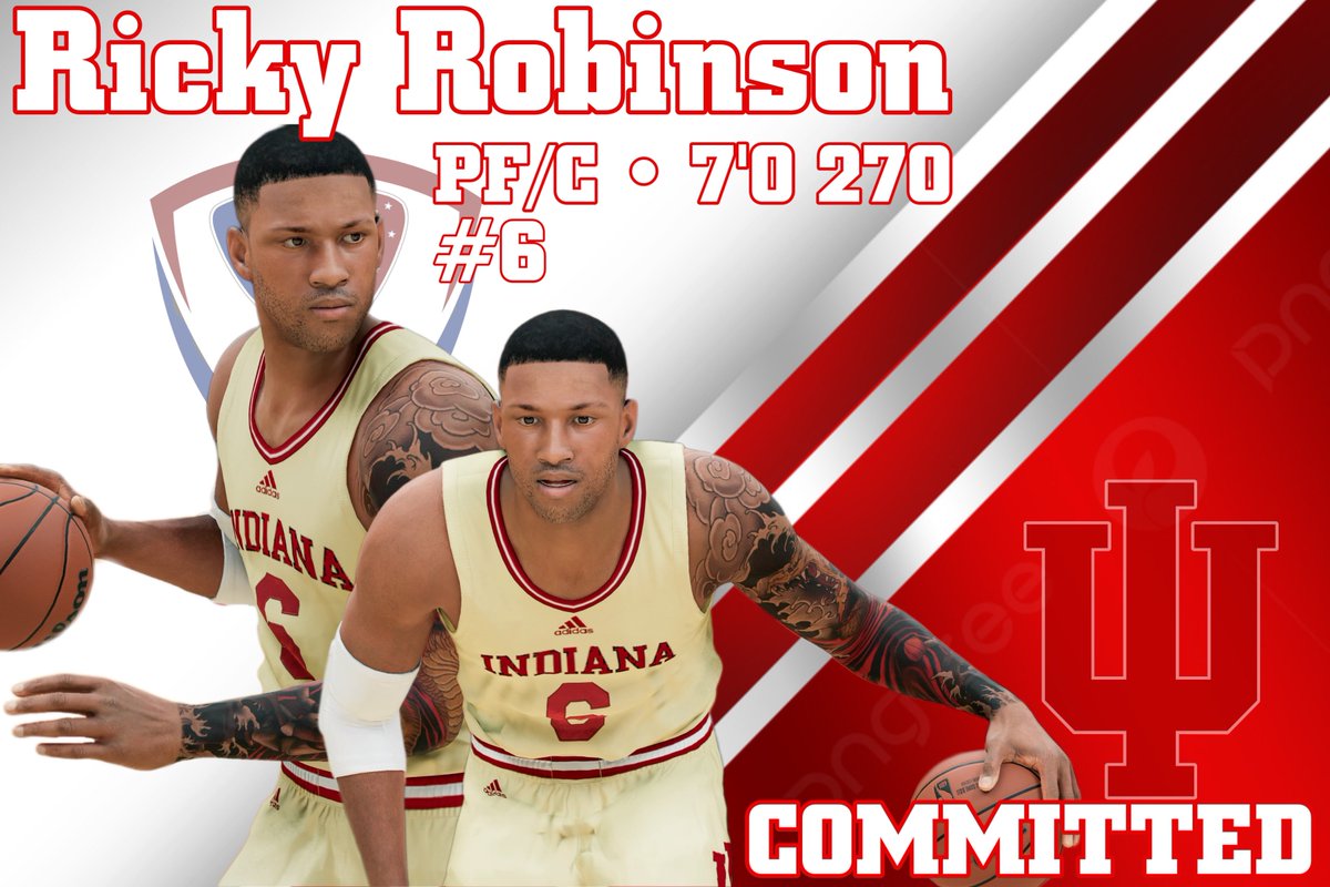 <a href="/SGBA2K/">SGBA</a>

Breaking Team News 🔴⚪️

We are extremely blessed to welcome, Ricky Robinson, to Indiana University 🥂

The 7’0 Big Man looks to make his mark in #HoosierTown