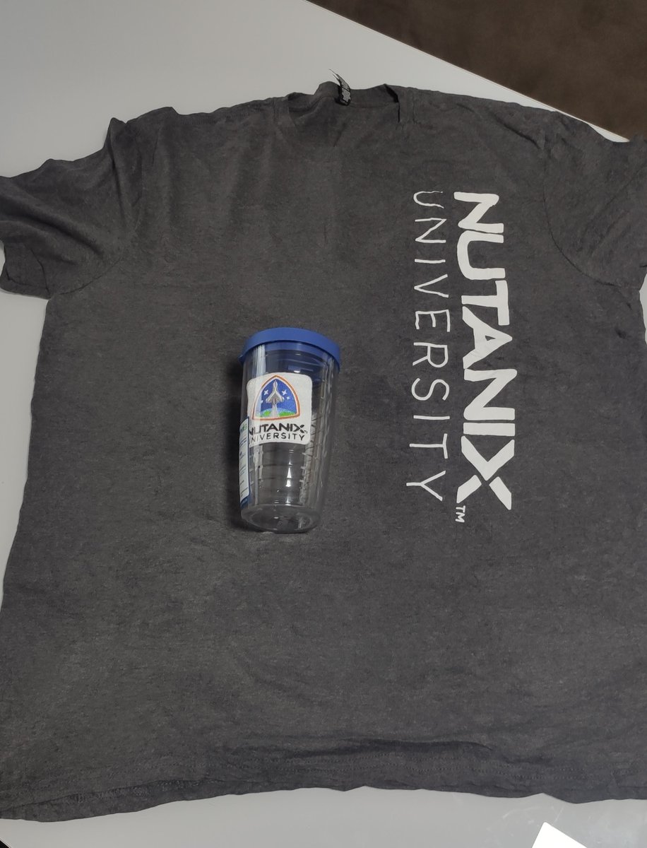 arlessantana's tweet photo. Thank You!!! For these awesome gifts!!! @NutanixEDU  @nutanix @JillLiles1 https://t.co/kFycBiZzfG