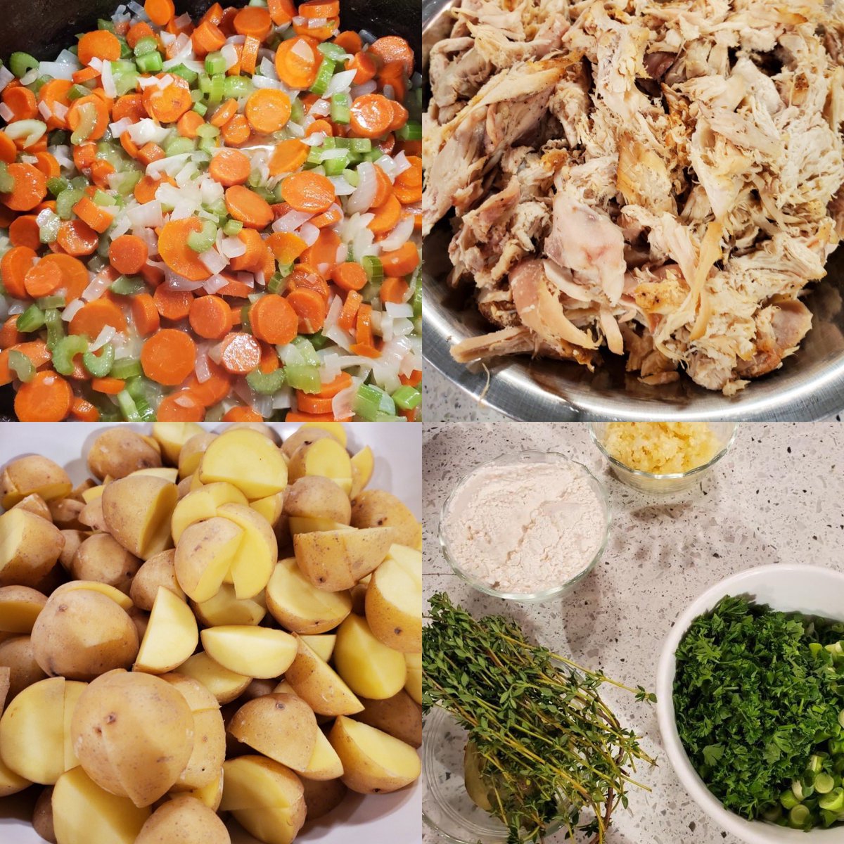 ChefKevinBelton's tweet photo. All the goodies for making something delicious and hearty which I think most of us really need right now cause it’s cold y’all⚜️ This morning on @WWLTV #chickenstew #cookingsegment #cookinwithchefkevin #beon4 https://t.co/QdkIa6TDAR