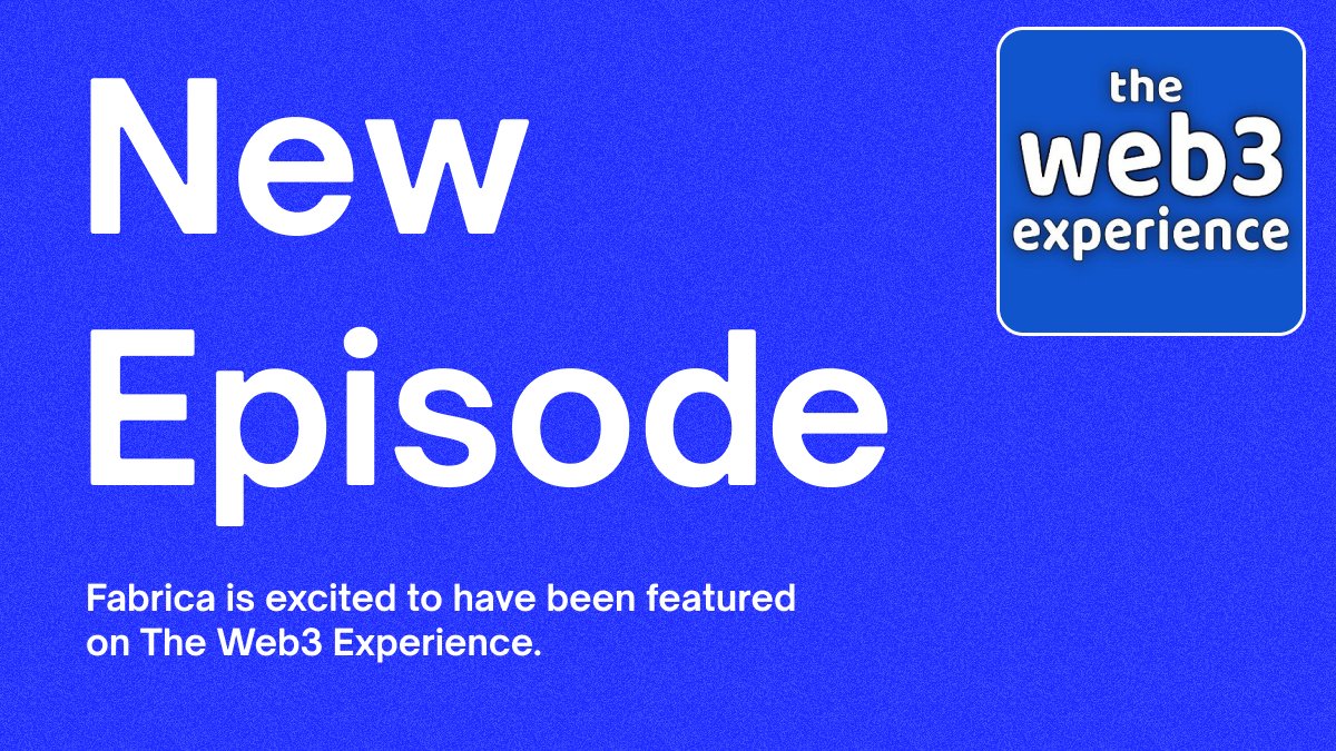 Thanks very much to <a href="/espressoinsight/">Espresso</a> for having us on <a href="/web3xm/">The Web3 Experience Podcast | web3xm.eth</a> to chat about all the progress we are making at the intersection of Real Estate and Web3

Apple Podcasts: fblnd.xyz/pod06
Spotify: fblnd.xyz/pod06s
YouTube highlight clips: fblnd.xyz/pod06y