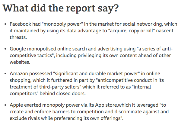 econplusdal's tweet photo. For amazing examples of monopoly power – use tech giants like Google, Amazon, Facebook and Apple who have been found to be exploiting their enormous power. Could easily be the context of a long essay question, save the tweets coming 👍 https://t.co/l6EqmuBElz
