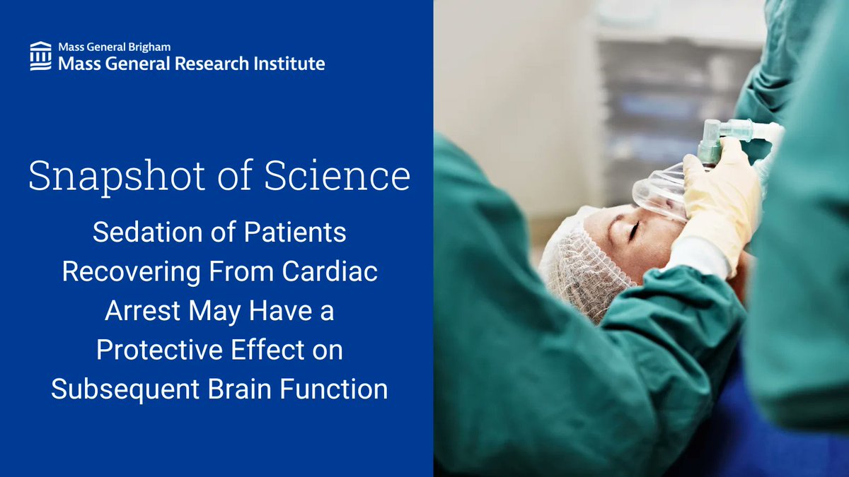Mass General Brigham Research (@mgbresearchnews) on Twitter photo Researchers from <a href="/MGHHeartHealth/">Mass General Heart</a> and colleagues find sedation of patients recovering from cardiac arrest may have a protective effect on subsequent brain function, in a <a href="/_Anesthesiology/">Anesthesiology</a> study. pubmed.ncbi.nlm.nih.gov/36170545/ Researchers from <a href="/MGHHeartHealth/">Mass General Heart</a> and colleagues find sedation of patients recovering from cardiac arrest may have a protective effect on subsequent brain function, in a <a href="/_Anesthesiology/">Anesthesiology</a> study. pubmed.ncbi.nlm.nih.gov/36170545/
