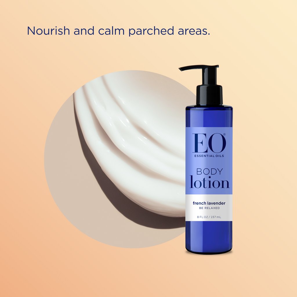 Cold weather staples ❄️ This soothing lavender body lotion moisturizes skin with botanical extracts and organic jojoba and sesame oils.