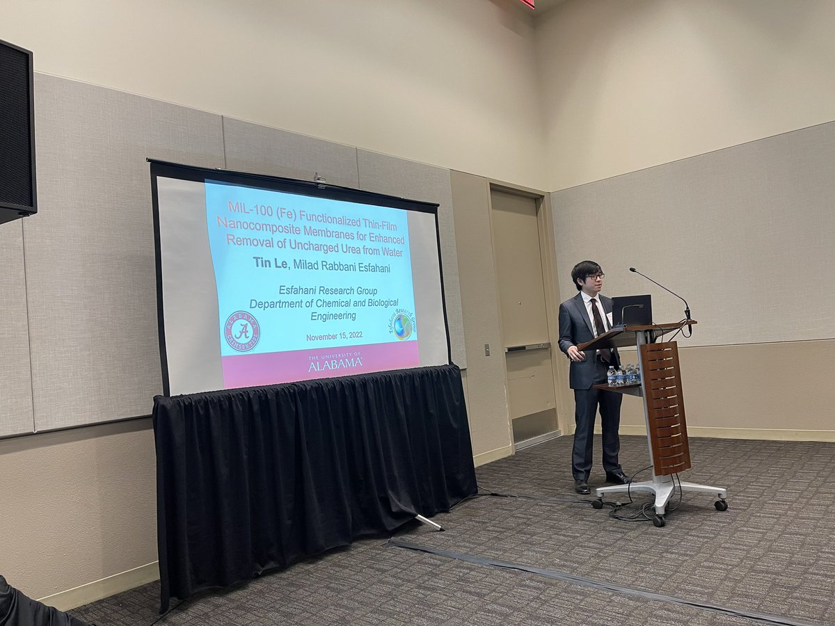EsfahaniMilad's tweet photo. The first talk of Esfahani Research Group on MOF-membrane by @TinNTLe was Great!😎 We have 9 more talks in the next two days @MedhaKasula @RazzaqAtta @JasneetPala @Himangshu_4you @ashishsri21293 @SwetaModak1 @AlabamaWater @UAChBE https://t.co/FBgWV0zOq2