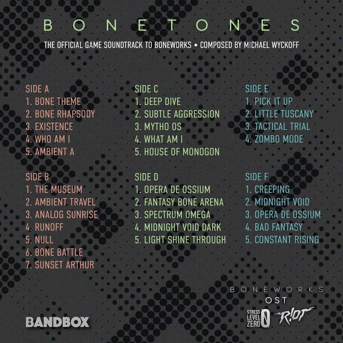 R!OT (Michael Wyckoff) (@riotedm) on Twitter photo FINALLY able to make the #boneworks soundtrack vinyl happen!! If you guys wanna get it here’s the link bandboxrocks.com/products/bonet… it’s going to be really cool 😄 Thank you @BandboxVinyl and <a href="/StressLevelZero/">StressLevelZero</a> FINALLY able to make the #boneworks soundtrack vinyl happen!! If you guys wanna get it here’s the link bandboxrocks.com/products/bonet… it’s going to be really cool 😄 Thank you @BandboxVinyl and <a href="/StressLevelZero/">StressLevelZero</a>