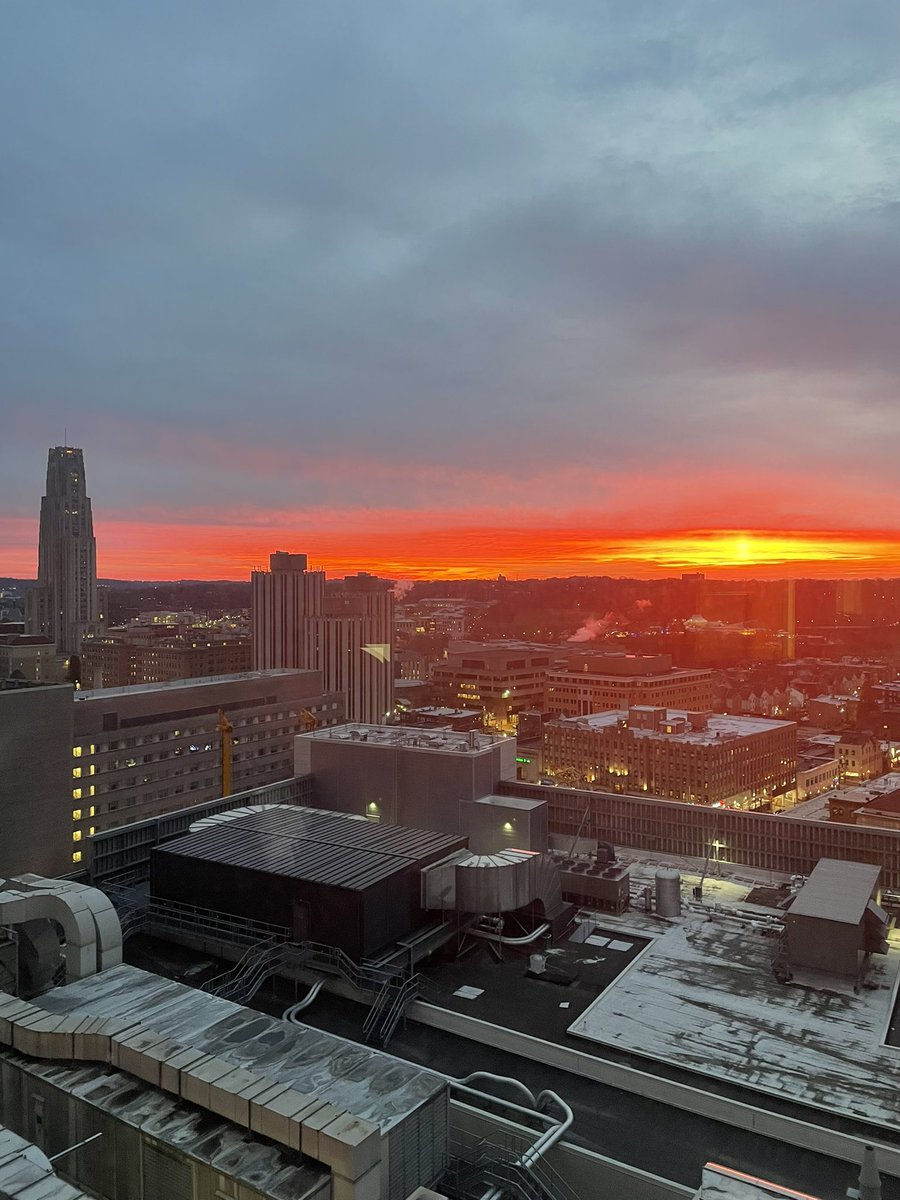 Not a bad way to end last night’s shift with this sunrise view from @PACCM’s MICU. Only 6 more of these until the completion of fellowship but who is counting. 

#ThisIsPACCM