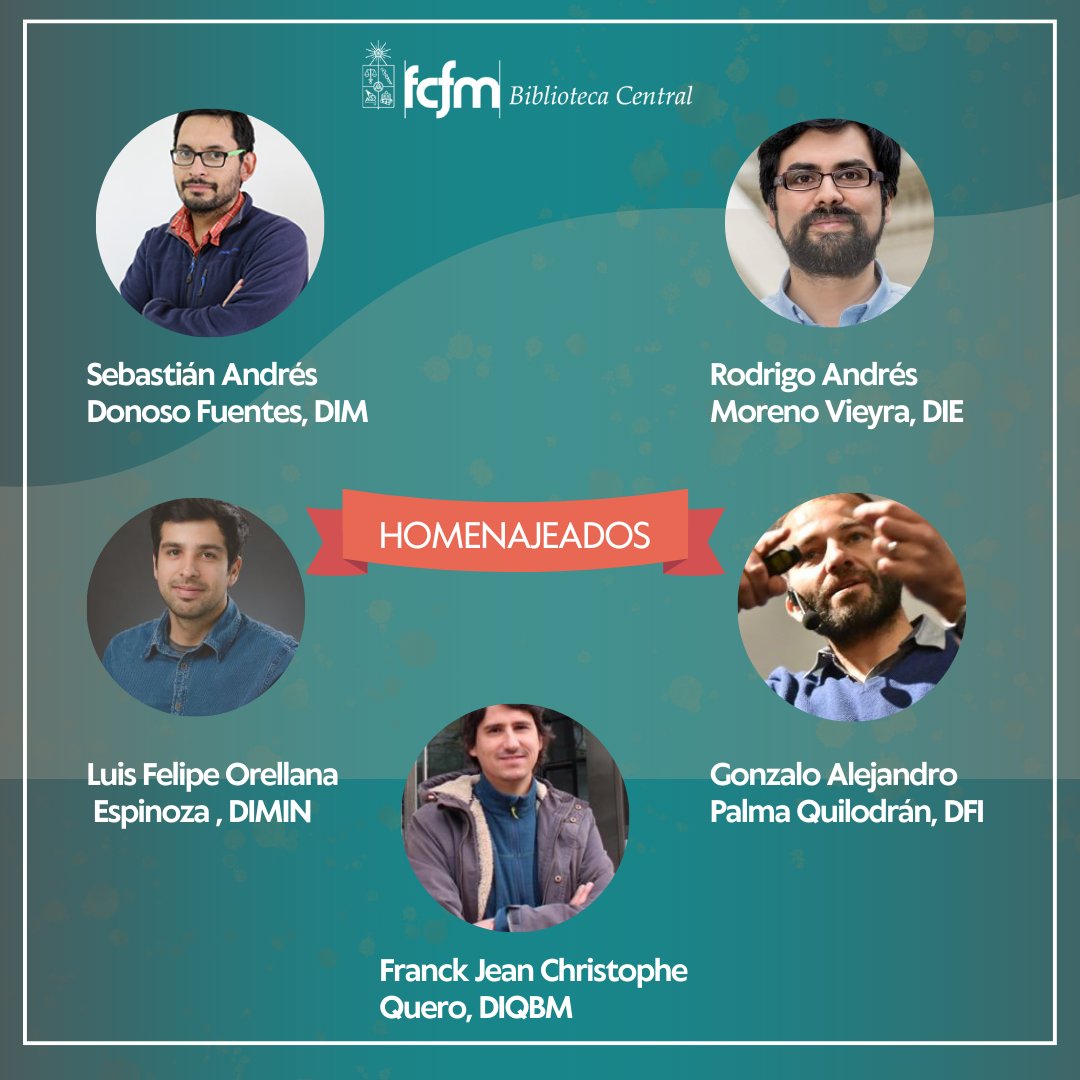 En el marco de las actividades de celebración de los 180 años de la Universidad de Chile, fueron homenajeados 5 académicos de la FCFM por su quehacer en el aula como docentes universitarios👏👏👏