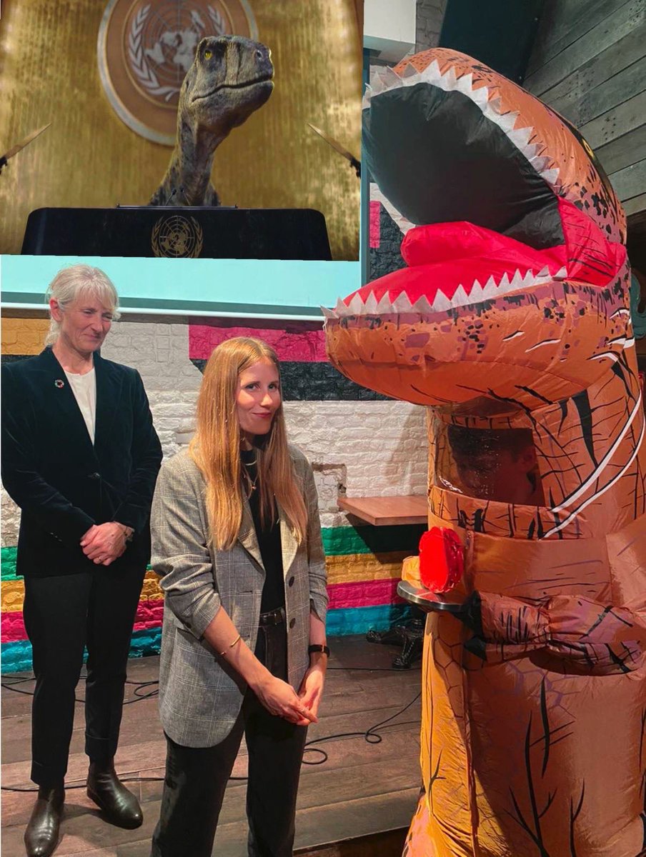 👏Congrats to our famed climate activist 🦖 <a href="/frankiethedino/">Frankie The Dino</a> for winning @ActResponsible CARE Award in Brussels!
 
We can’t ignore #ClimateChange any longer. Let's take #ClimateAction before it’s too late!
 
#DontChooseExtinction #COP27