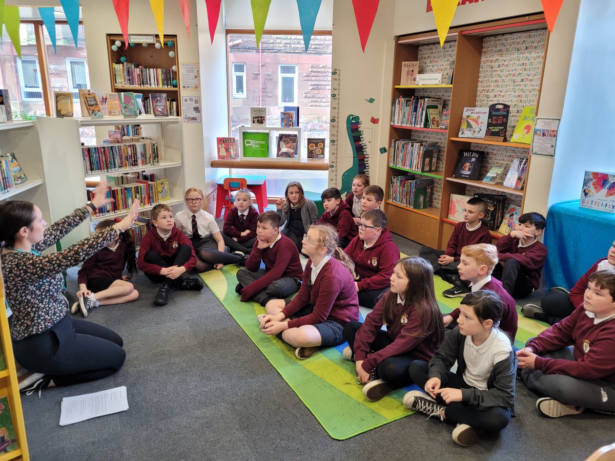 StMichaelsRCY's tweet photo. Last weeks visit to the Port Glasgow Library with P6/5! We had a great time and enjoyed finding out our 'reading personalities' 😊 Thank you for having us! @InverclydeLibs @P6_5StMichaels @SMPG1964 https://t.co/66Nasz1KKp
