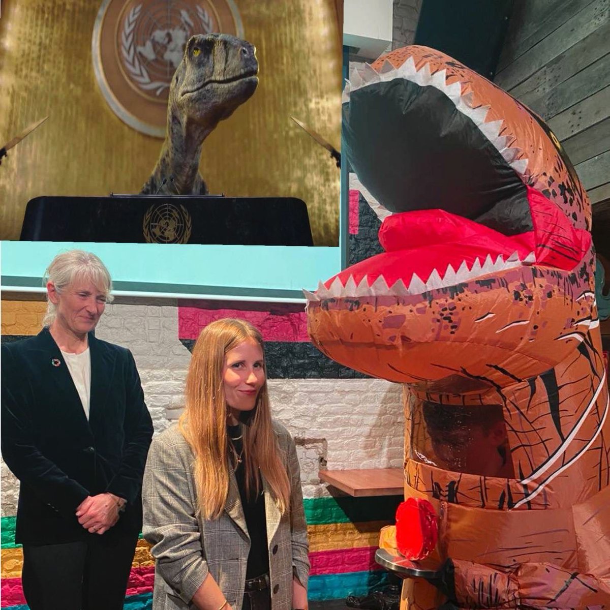 👏 Congrats to our famed climate activist 🦖 <a href="/frankiethedino/">Frankie The Dino</a> for winning @ActResponsible CARE Award in Brussels!

We can’t ignore #ClimateChange any longer. Let's take #ClimateAction before it’s too late!

#DontChooseExtinction #CareAwards22 #COP27