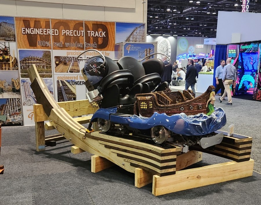 thegravitygroup's tweet image. Swing on by our booth 4828 at IAAPA Expo 2022 and check out some Engineered Precut Track perfectly paired with a beautiful Timberliner car! #engineeredprecuttrack #timberliner #iaapa #iaapaexpo #woodencoaster #woodenrollercoaster #thoushallnotsteel