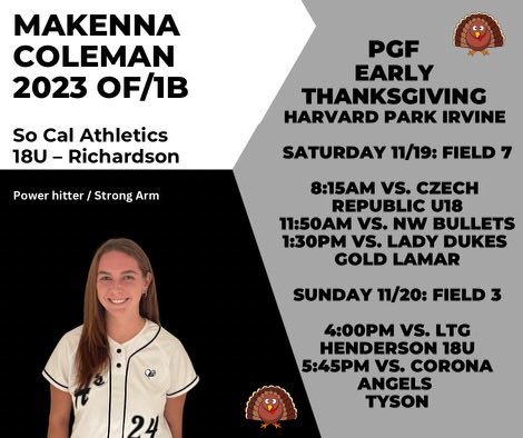 ColemanMakenna's tweet photo. Last Fall tournament of the year!! ⁦@SCAs_Richardson⁩ So excited for this weekend! ⁦@CSchoony11⁩ ⁦@VTechSBcoach⁩ ⁦@D1Softball⁩ ⁦@CoastRecruits⁩ ⁦@CoachVUCONN⁩⁦⁩ ⁦@TopPreps⁩ ⁦⁦@Coach_Fisher⁩ ⁦@coach_simm⁩ https://t.co/Yj6gDcst3w