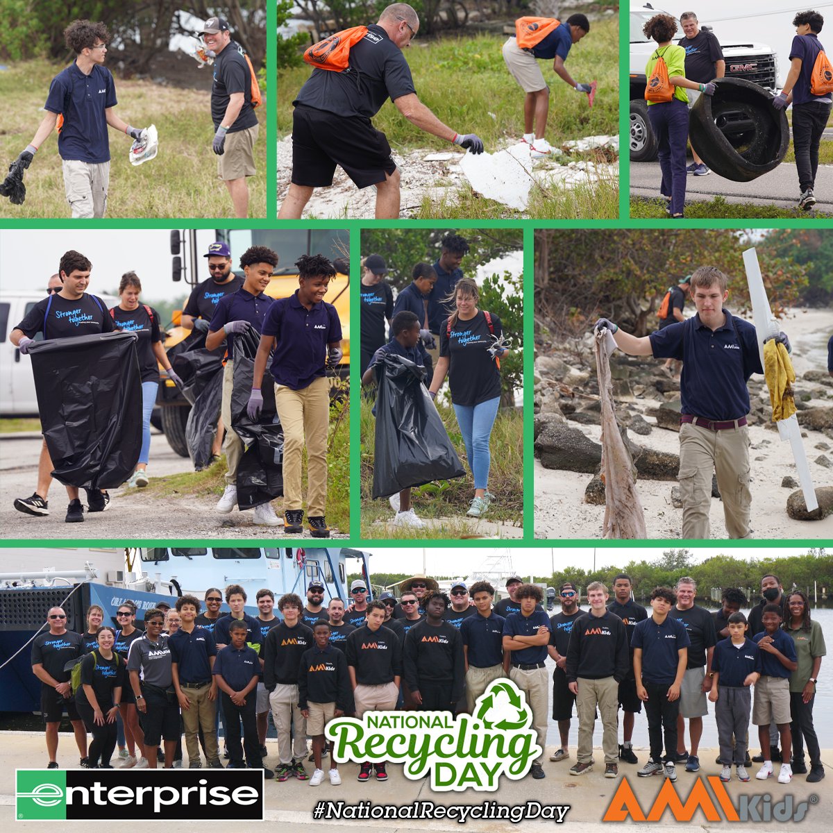 AMIkids's tweet photo. We celebrated #NationalRecyclingDay by teaming up with @Enterprise to clean up #GandyBeach! Our students joined #Enterprise #volunteers to pick up waste left on the shores. Together we can build a stronger #community!

#WeAreAMIkids #KidsFirst #NRD #Recycle #Recycling https://t.co/GpKFQFOyrk