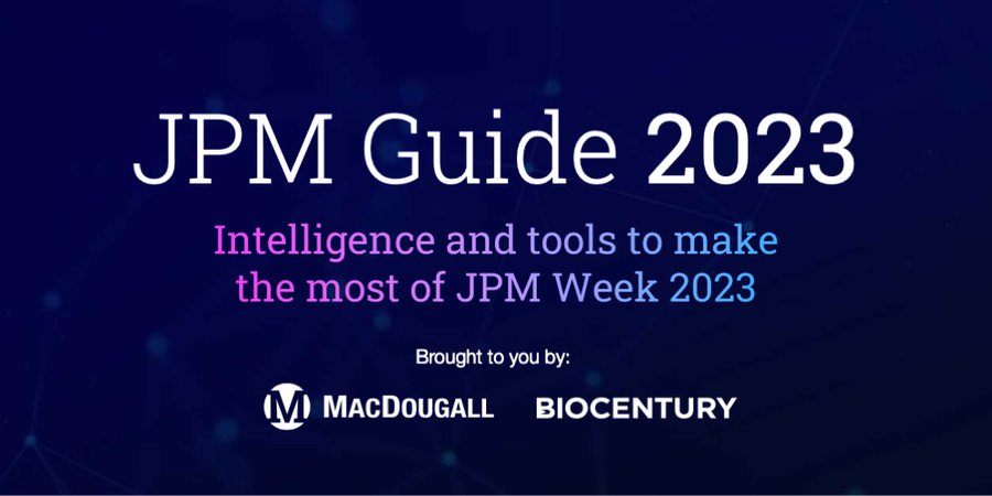 BioCentury's tweet photo. The 3rd @macdougallbio / BioCentury #JPMGuide 2023 is now live: https://t.co/WV3N3HvKkP!
#JPMWeek #JPM2023 #biotech #Pharmaceutical #LifeSciences https://t.co/9zhvrNovZn