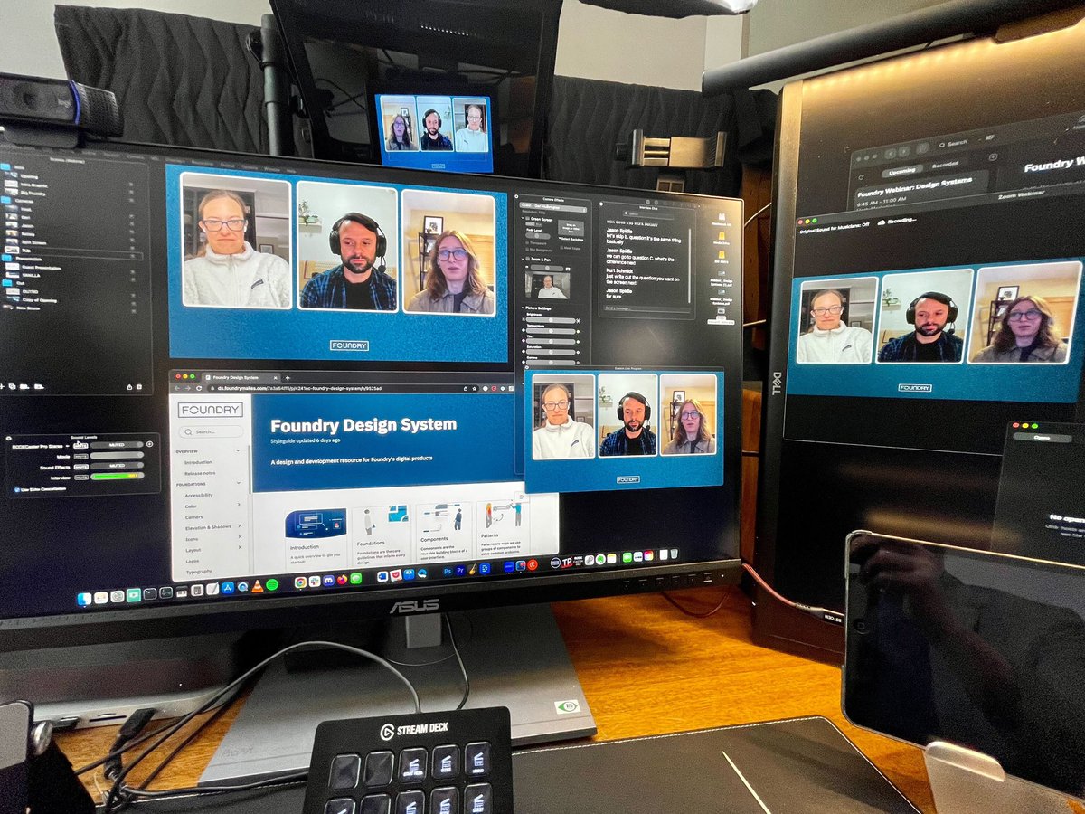 Houston, we have liftoff 🚀 

Check out this great behind-the-scenes shot from today’s Design Systems webinar in action! 

📷: <a href="/KRTS/">Kurt Schmidt</a>
