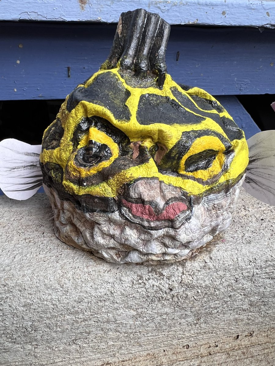 I made a Doby pumpkin for Halloween! We’re halfway through November and he’s lookin a lil rough! Haha! :)