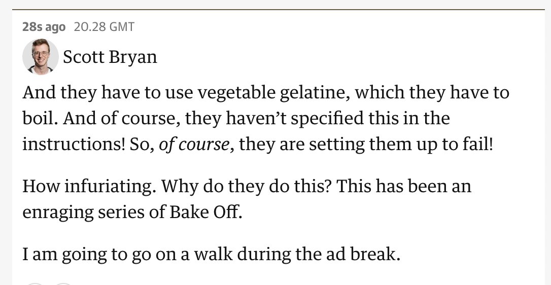 scottygb's tweet photo. FFS. It is like they are setting the bakers up for failure.

This is why this show has gone off the boil #GBBO 

https://t.co/gkWhfb7pXc https://t.co/fnGSkAnT9a