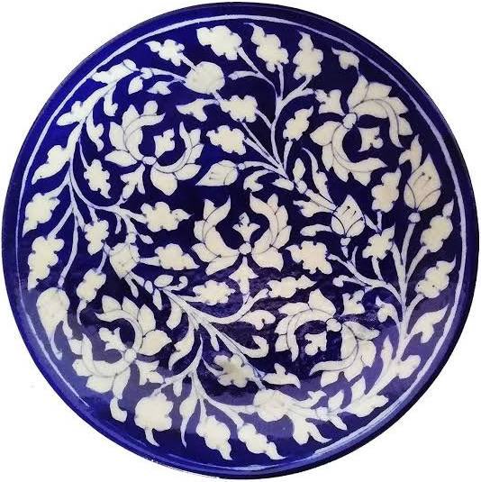 「世界中の青いお皿を集めたい。インド/ジャイプールのブルーポッタリーサラダ・モロッ」|𝖸𝗈 𝖮𝗄𝖺𝖽𝖺のイラスト