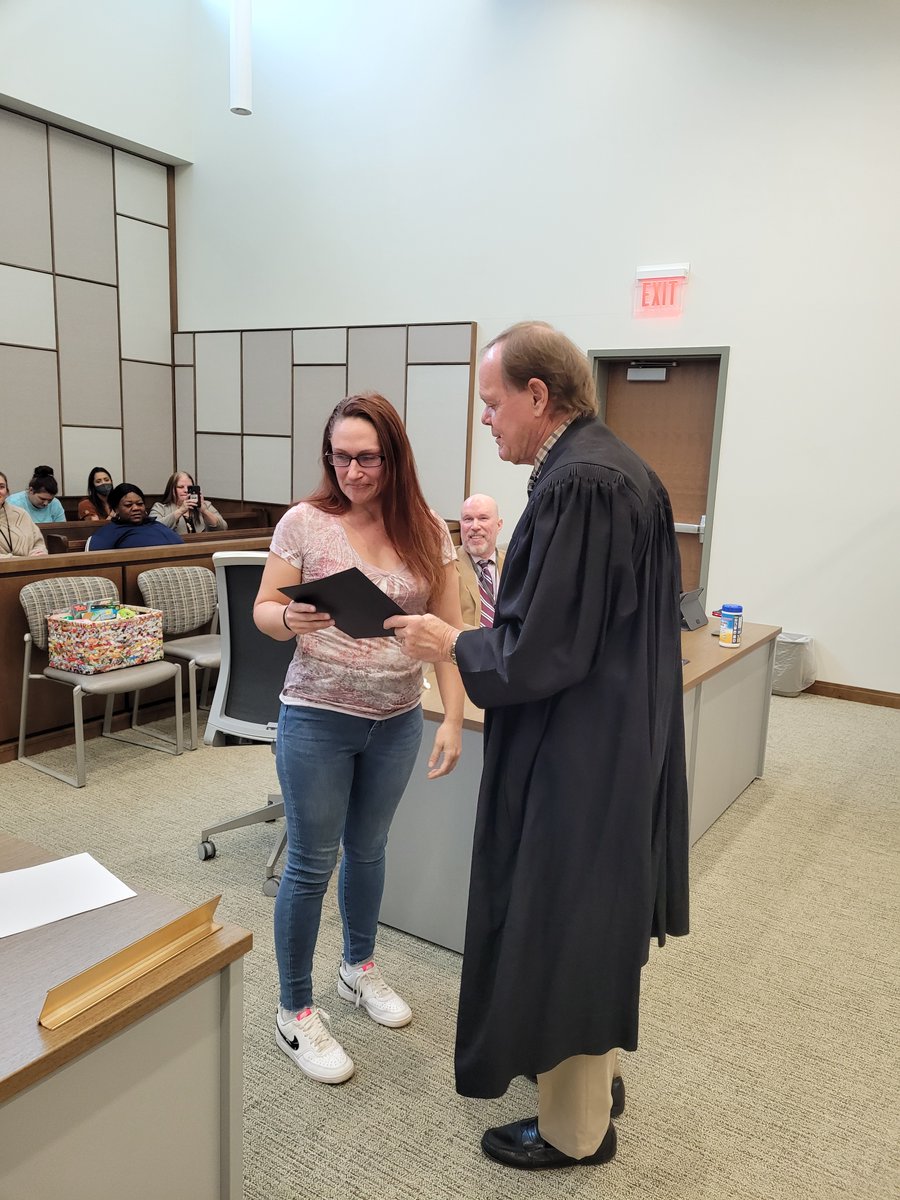 Congrats Amanda on graduating from Family Treatment Court! You worked so hard to improve your life. You have changed your trajectory and stopped end the cycle of addiction in your family. We are so proud of you. #useyourtoolsandsupport