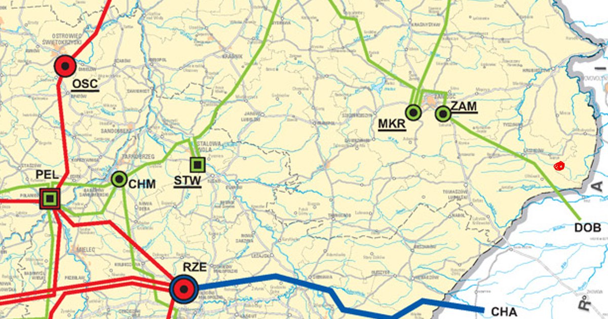 bderski's tweet photo. #Przewodów dzieli 4-5 km od jedynej czynnej linii elektroenergetycznej łączącej Polskę z Ukrainą. Jedno z połączeń za pomocą których Ukraina i Mołdawia zostały w lutym zsynchronizowane z europejskim systemem elektroenergetycznym. https://t.co/cF3Boq6NIE