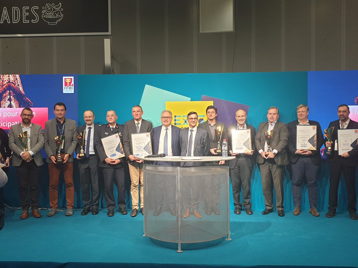 FFMI_Incendie's tweet image. Remise des 27ème Oscars FFMI de la sécurité incendie ce soir à @expoprotection ! Un grand merci aux participants, aux membres du jury, et toutes nos félicitations aux lauréats 👏🏆🥇 @enedis @CCI_Ain @_RIVP_ @batifire @Groupe_CNPP @SecCivileFrance @AFNOR @PascalRaye @vsoubelet