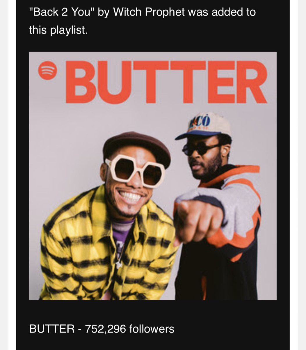 WitchProphet's tweet photo. Oh shit! THANK YOU @Spotify @SpotifyCanada for your continued support of my newest track #Back2You produced by #BoyGolden ๐ฆ๐ https://t.co/e9yDwtm8h9