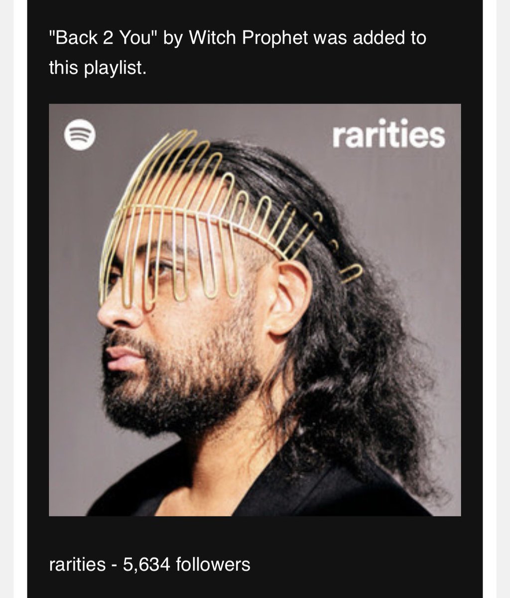 WitchProphet's tweet photo. Oh shit! THANK YOU @Spotify @SpotifyCanada for your continued support of my newest track #Back2You produced by #BoyGolden ๐ฆ๐ https://t.co/e9yDwtm8h9