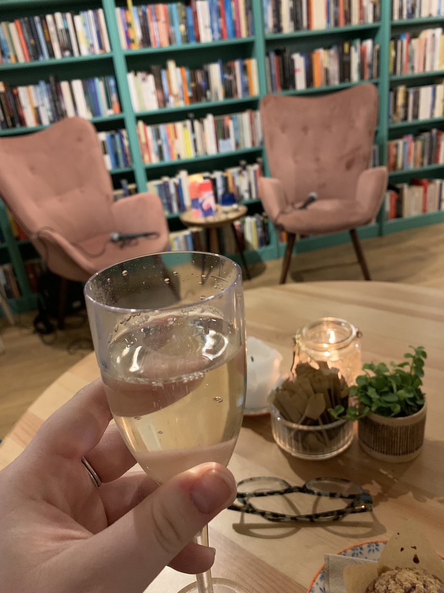 Just had a lovely evening <a href="/BookNookStir/">The Book Nook Stirling</a> with <a href="/KirklandCiccone/">Kirkland Ciccone</a> talking about Sadie, Call The Polis! Prosecco was drunk, laughs were laughed, and, most importantly, books were bought.