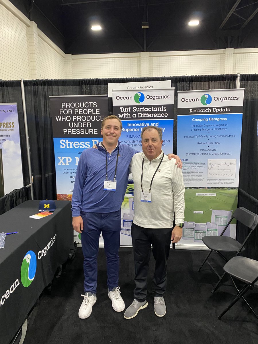 KCseaweed's tweet photo. With my Ocean brothers Doug &amp; Nick Middleton at the Carolina show. Stop by and see us to talk about Biostimulants, Fertility, and Surfactants. Booth #802 Ocean Organics ⁦@CarolinasGCSA⁩ #carolinasshow2022 ⁦@Nickmidds⁩ ⁦@doug_middleton⁩ https://t.co/v1V65Pwxa4